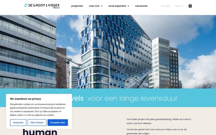Screenshot von degrootenvisser.nl