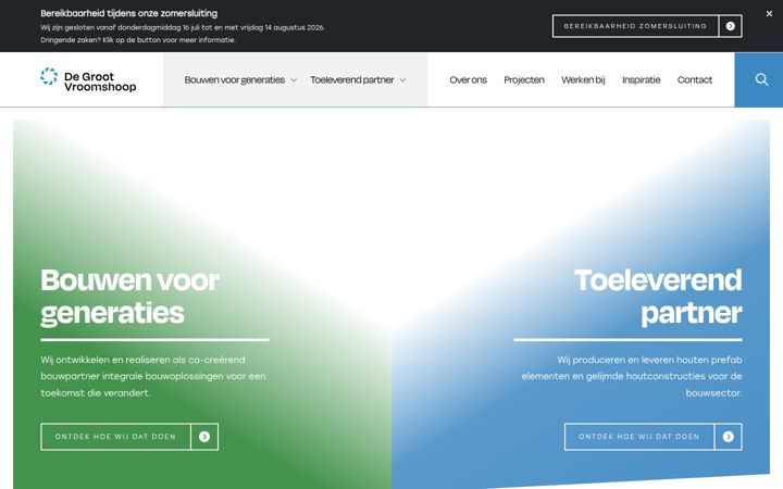 Screenshot von degrootvroomshoop.nl