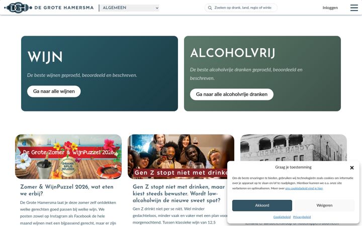 Skjermbilde av degrotehamersma.nl