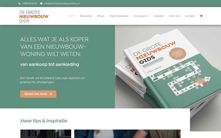 Screenshot von degrotenieuwbouwgids.nl