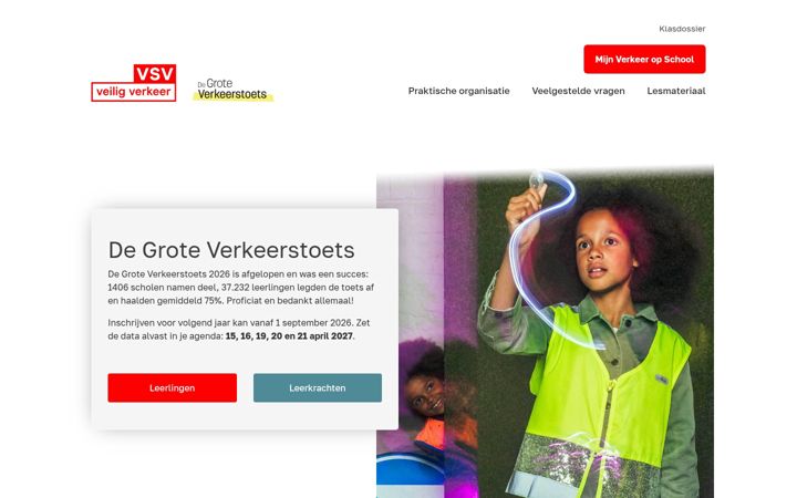 Screenshot of degroteverkeerstoets.be
