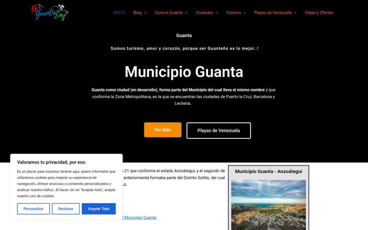 Screenshot of deguantasoy.com
