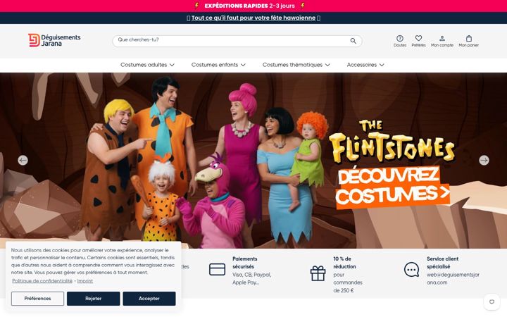 Screenshot of deguisementsjarana.com
