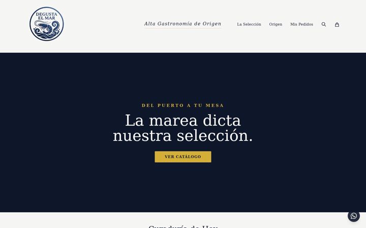 Screenshot of degustaelmar.com