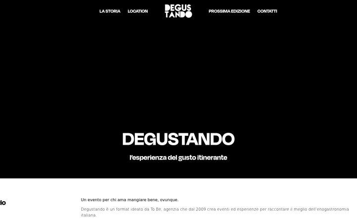 Captură de ecran a degustandoeventi.it