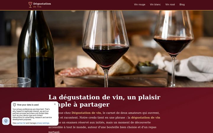Posnetek zaslona degustation-de-vin.fr