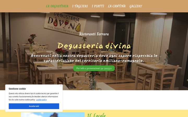 Screenshot of degusteriadivina.it