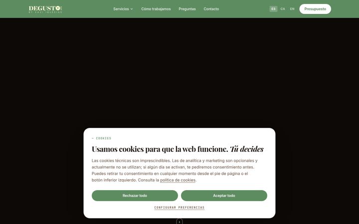 Screenshot of degustoarte.com