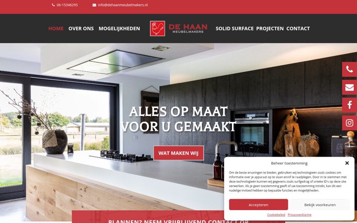 Skjermbilde av dehaanhoutbewerking.nl