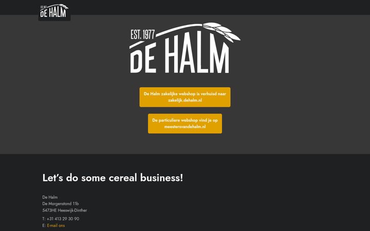 Captură de ecran a dehalm.nl