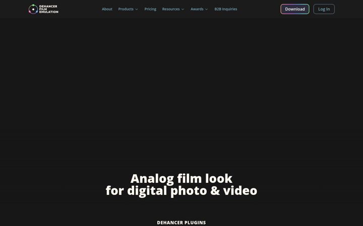Screenshot of dehancer.com