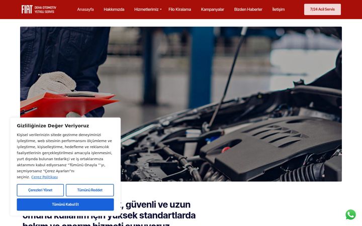 Snímek obrazovky dehaoto.com.tr