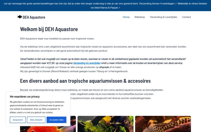 Skjermbilde av dehaquastore.nl