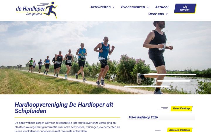 Skjermbilde av dehardloper.nl