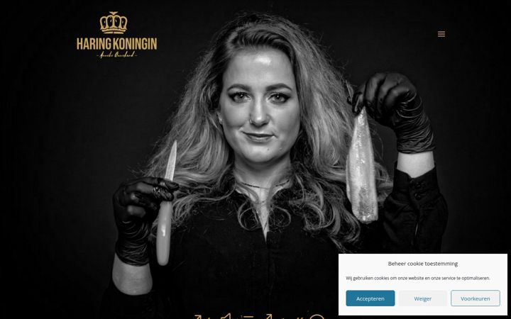 Skjermbilde av deharingkoningin.nl