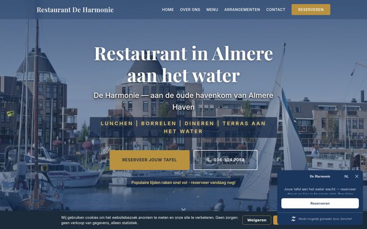 Skjermbilde av deharmoniealmere.nl