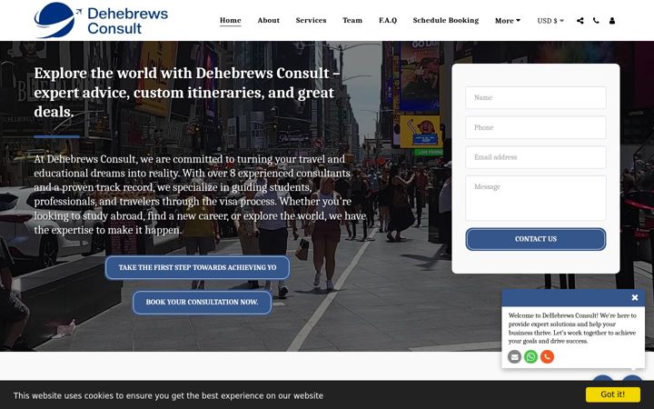 Screenshot of dehebrewsconsult.net