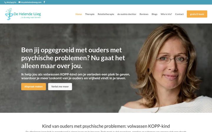 Screenshot of dehelendeweg.com