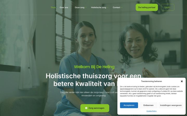 Skjámynd af deheling.nl