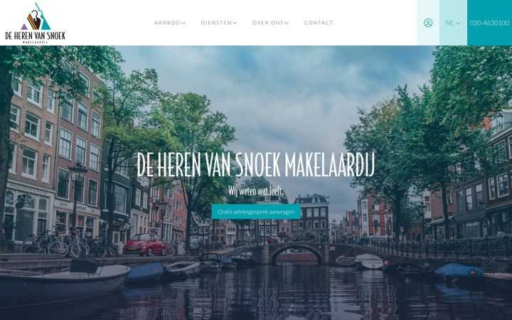 Screenshot di deherenvansnoek.nl