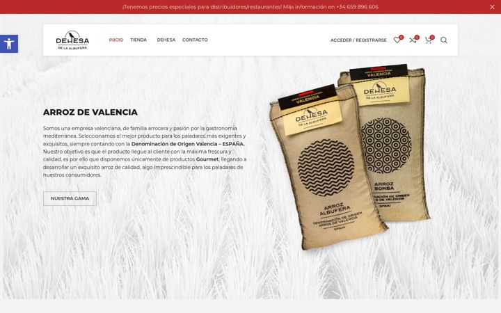 Screenshot of dehesadelaalbufera.com