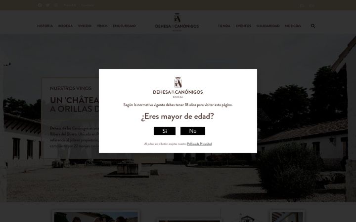 Screenshot of dehesadeloscanonigos.com