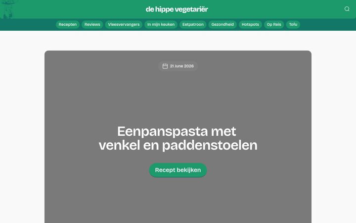 Screenshot di dehippevegetarier.nl