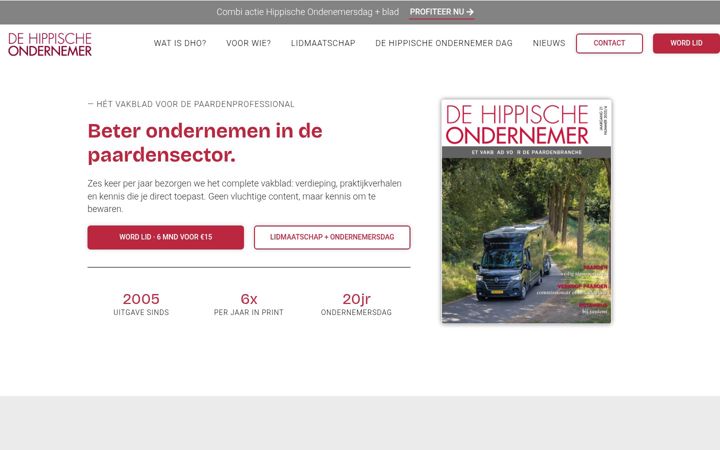Screenshot di dehippischeondernemer.nl