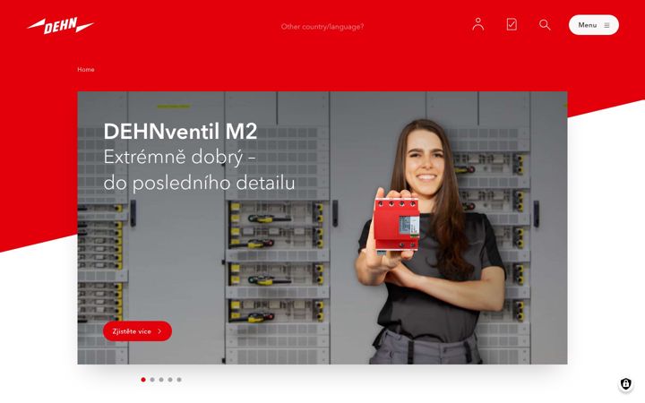 Skärmbild av dehn.cz