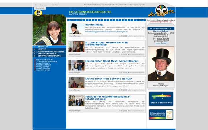 Screenshot of dehner-schornsteinfeger.de