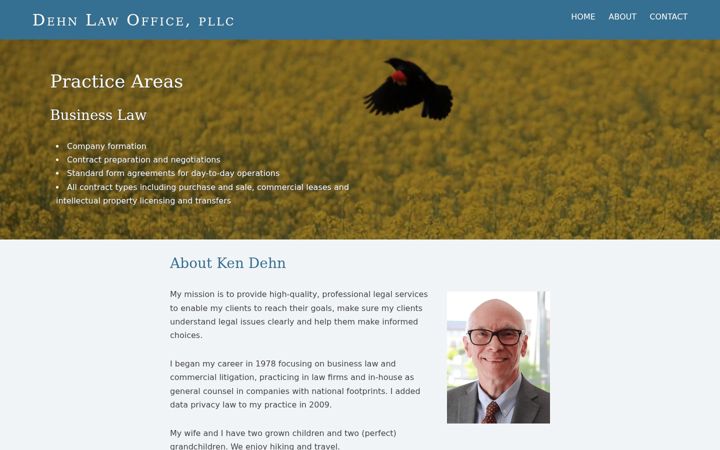 Screenshot of dehnlaw.com