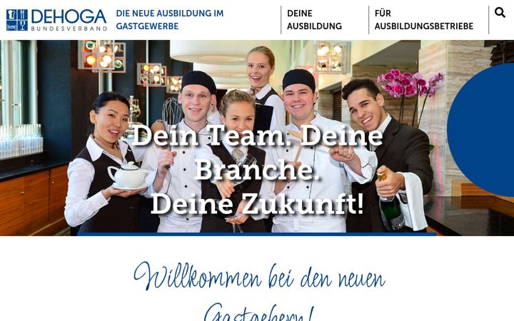 Ekrano kopija dehoga-ausbildung.de