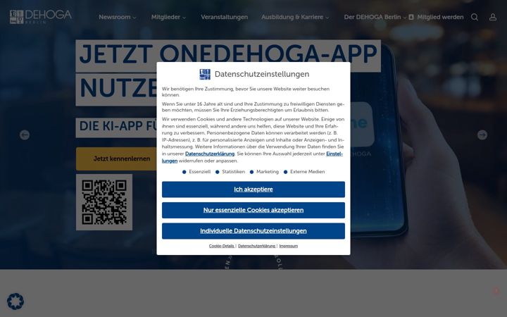 Screenshot of dehoga-berlin.de