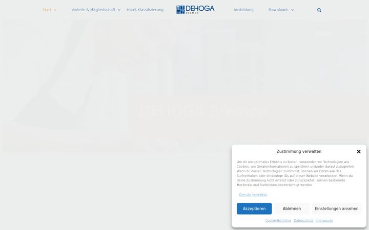 Screenshot of dehoga-bremen.de