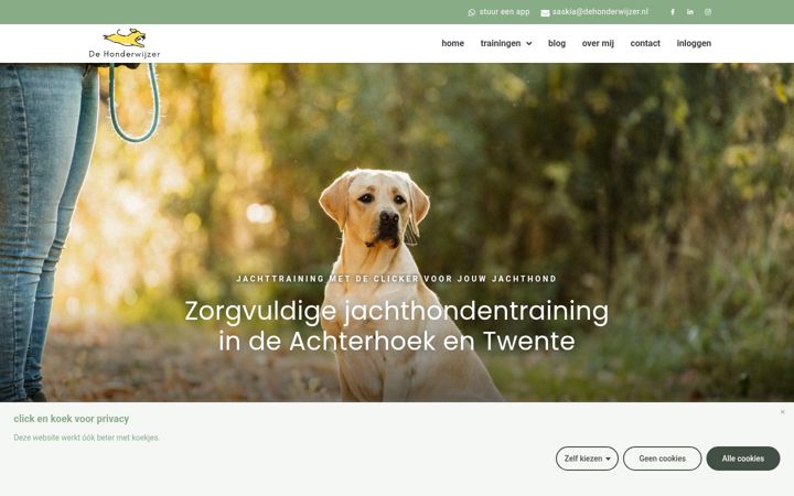 Skjermbilde av dehonderwijzer.nl