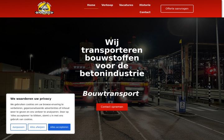Skjermbilde av dehondsrugbv.nl