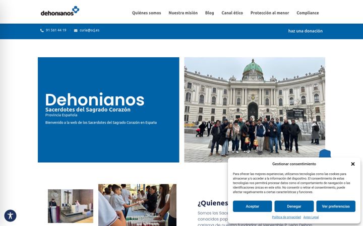 Screenshot of dehonianos.com
