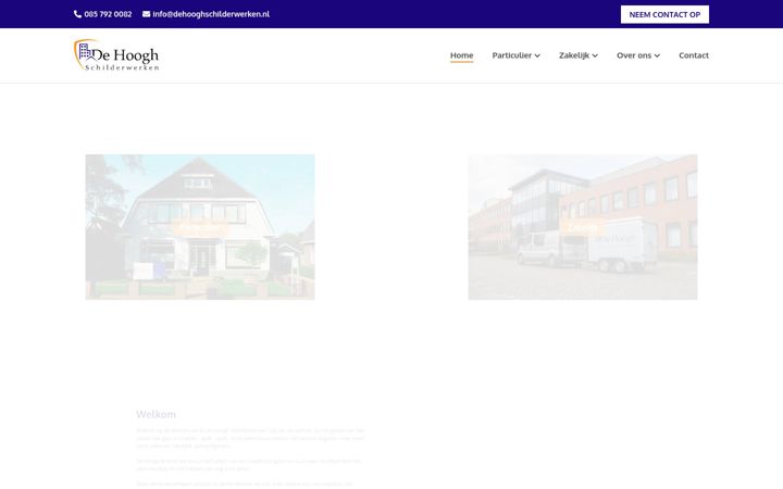 Skjermbilde av dehooghschilderwerken.nl