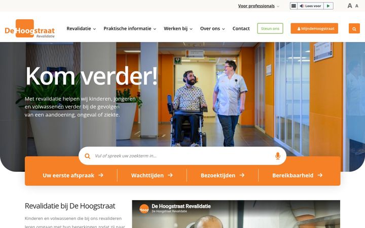 Skjermbilde av dehoogstraat.nl