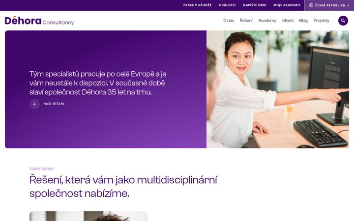 Skärmbild av dehora.cz