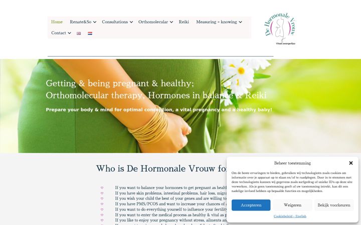 Skærmbillede af dehormonalevrouw.nl