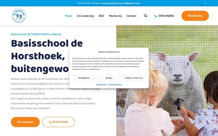 Skærmbillede af dehorsthoek.nl