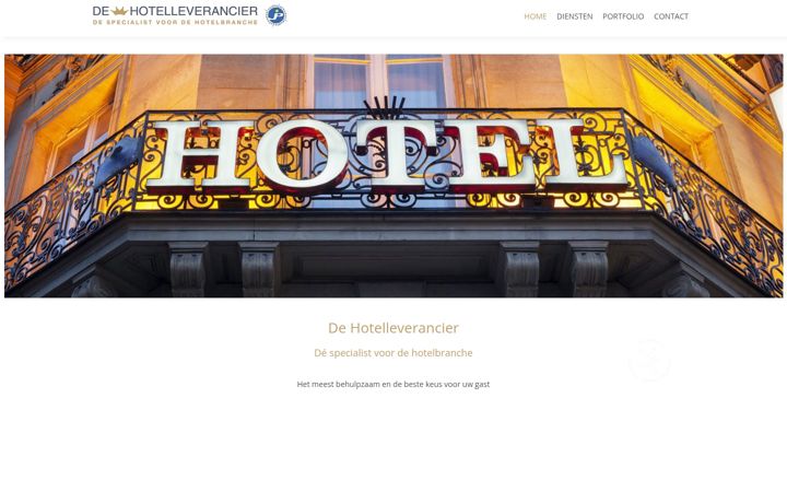Skærmbillede af dehotelleverancier.nl