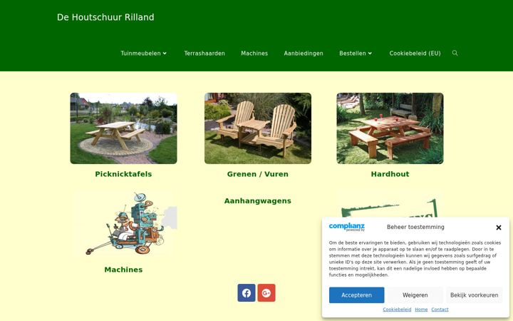 Skærmbillede af dehoutschuurrilland.nl