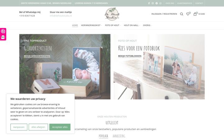 Skjermbilde av dehoutstudio.nl