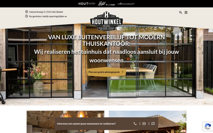 Skærmbillede af dehoutwinkelbladel.nl