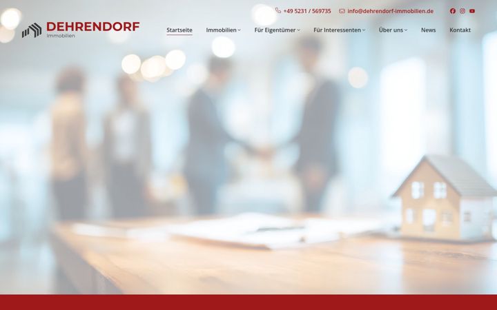 Screenshot of dehrendorf-immobilien.de