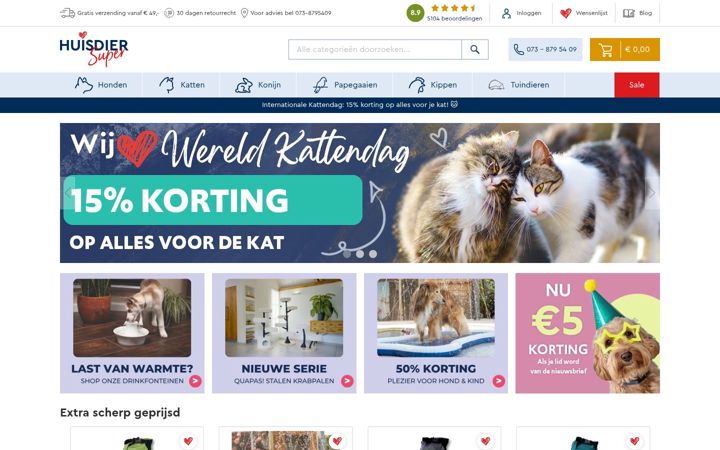 Skjermbilde av dehuisdiersuper.nl