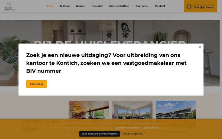 Screenshot of dehuisleverancier.be