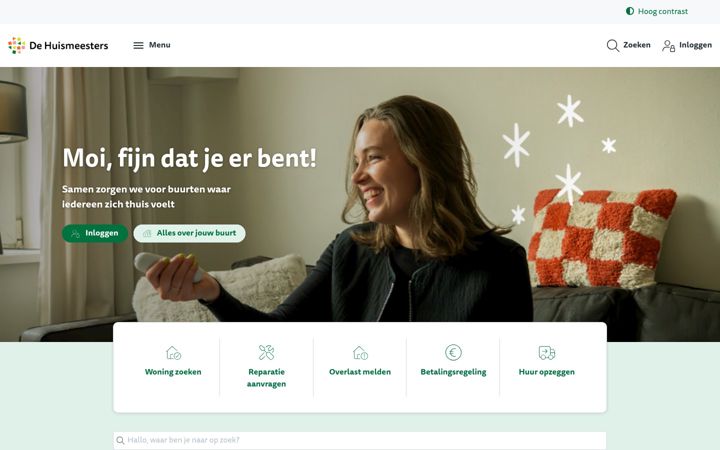Skjermbilde av dehuismeesters.nl
